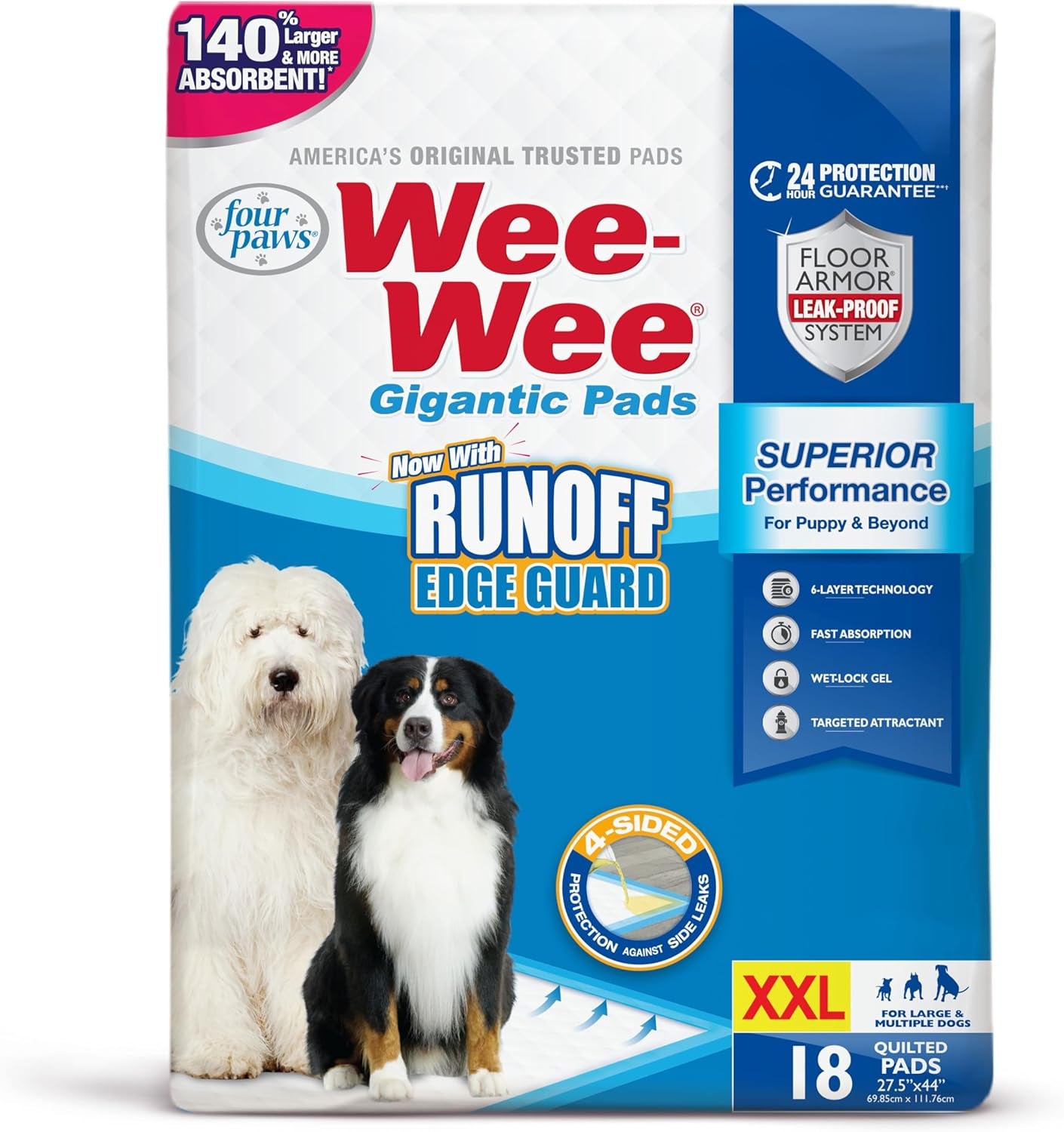 Wee-Wee Pads-Gigantic, 18-Pack