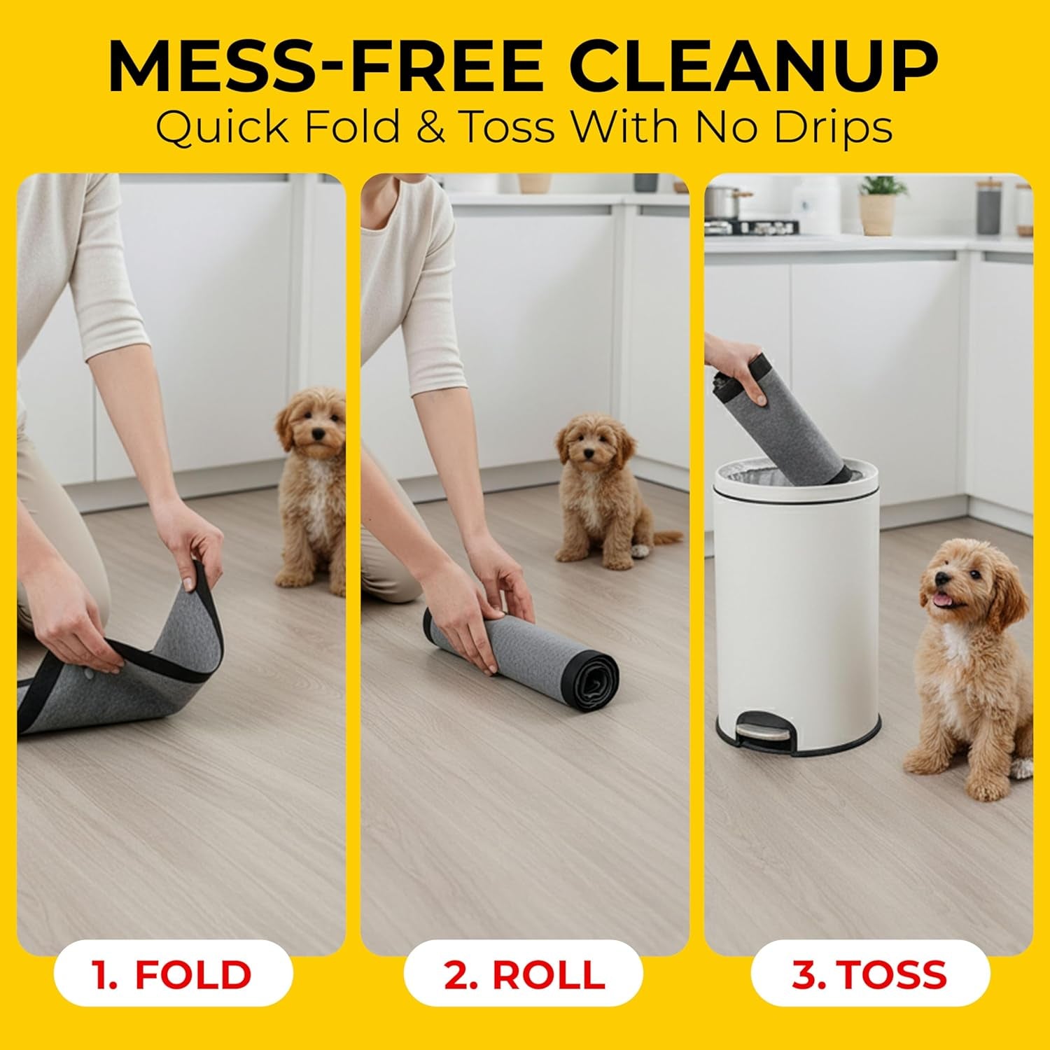 Jumbo Activated Carbon Dog Training Pads for Large Breeds - 30 Count | Superior Absorption & Odor Elimination