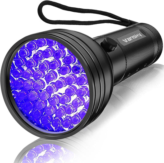 51 LED UV Flashlight Black Light - Ultimate Pet Urine Detector for Dogs & Cats, Perfect for Finding Dry Stains & Bed Bugs, Compatible with Odor Eliminators