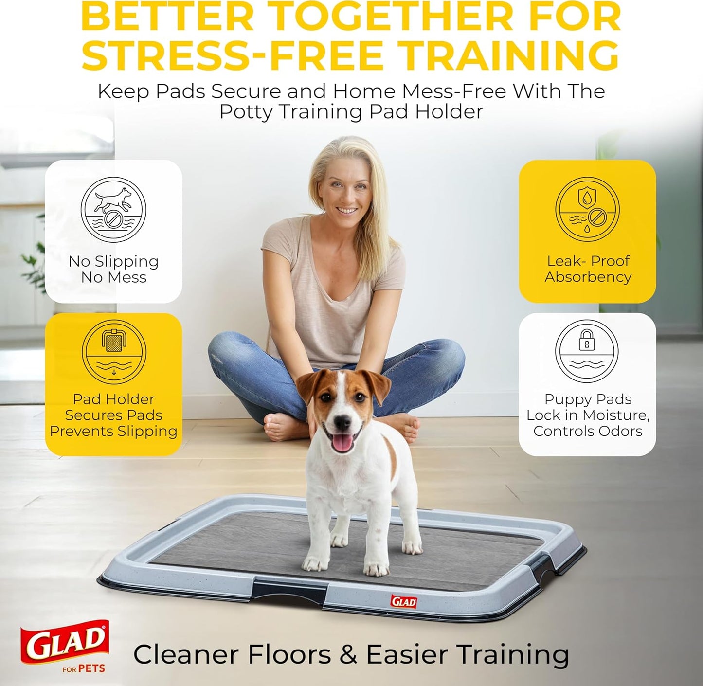 Jumbo Activated Carbon Dog Training Pads for Large Breeds - 30 Count | Superior Absorption & Odor Elimination