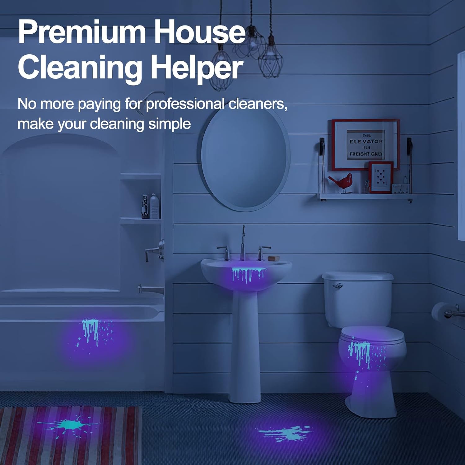 51 LED UV Flashlight Black Light - Ultimate Pet Urine Detector for Dogs & Cats, Perfect for Finding Dry Stains & Bed Bugs, Compatible with Odor Eliminators