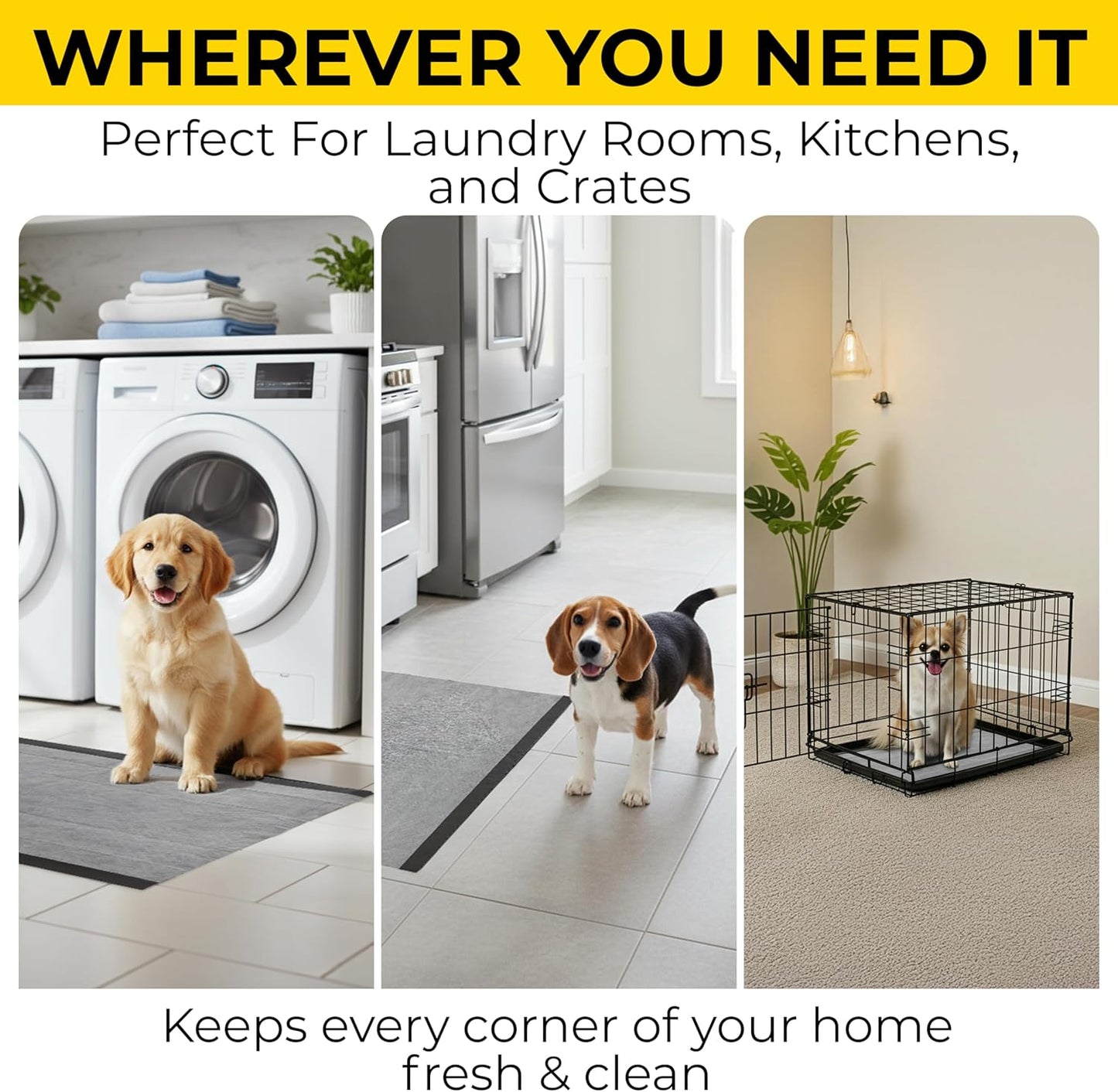 Jumbo Activated Carbon Dog Training Pads for Large Breeds - 30 Count | Superior Absorption & Odor Elimination