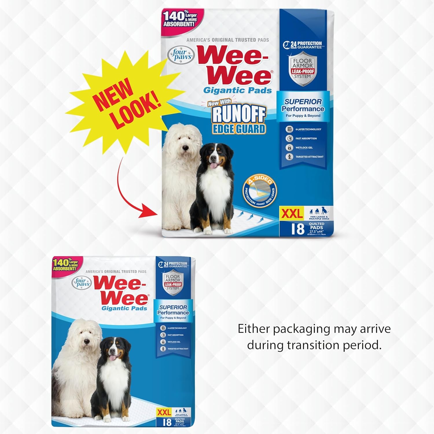 Wee-Wee Pads-Gigantic, 18-Pack